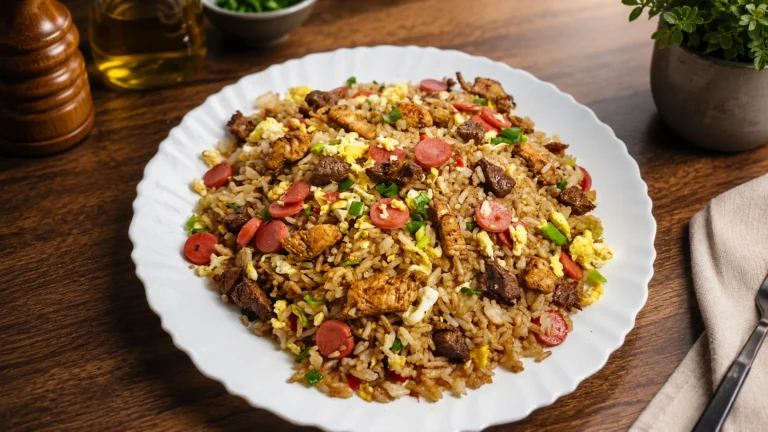 Arroz chaufa Mixto de carne y pollo