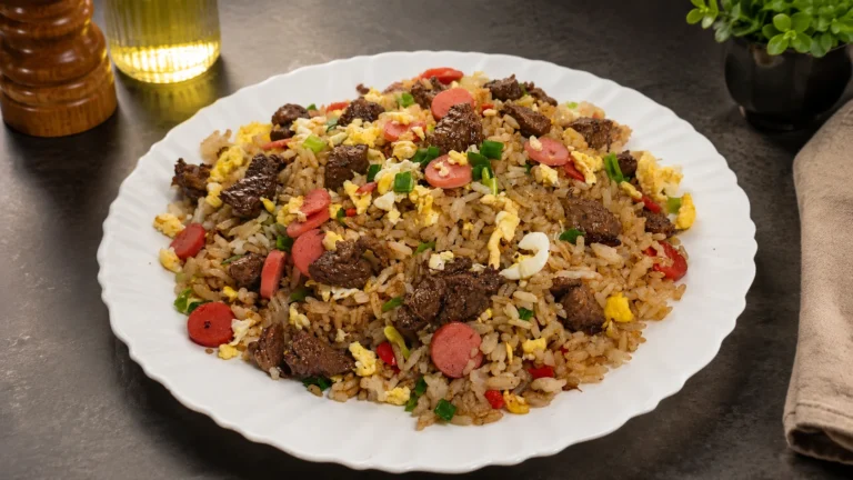 arroz chaufa individual de pollo, carne o cerdo