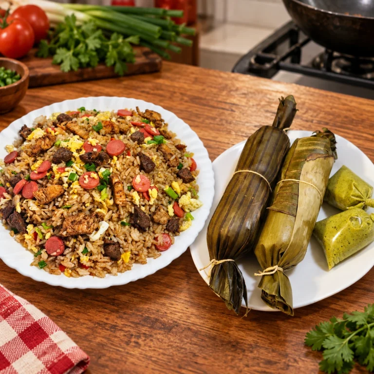 Arroz chaufa mixto + 2 tamales - Chifa & Sazón