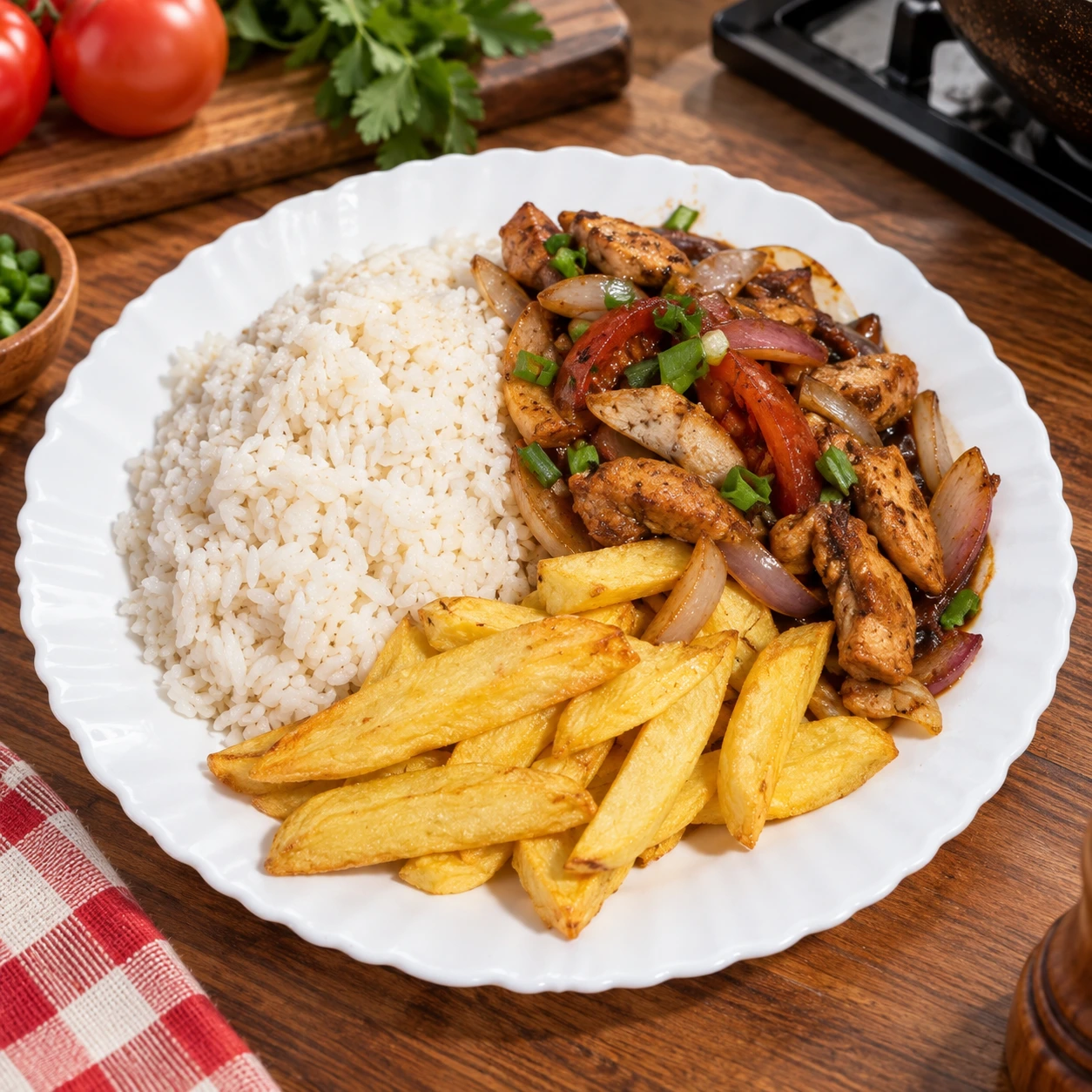Lomo saltado de pollo individual - Chifa & Sazón